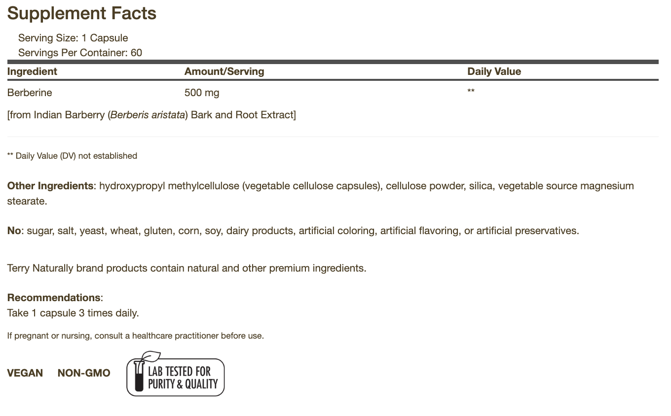 Berberine MetX™ Metabolic Support 60 capsules