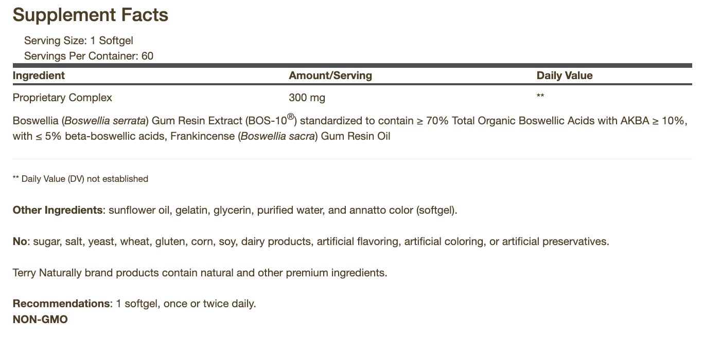 BosMed® + Boswellia with Frankincense Oil 60 Softgels