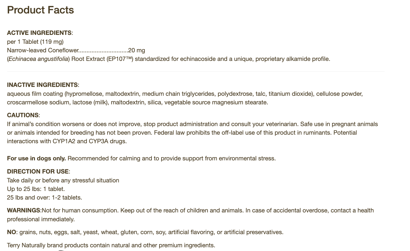 Calming Formula™ Pet 45 tablets