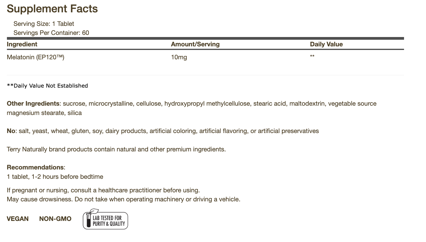 Melatonin EP120™ 10 MG