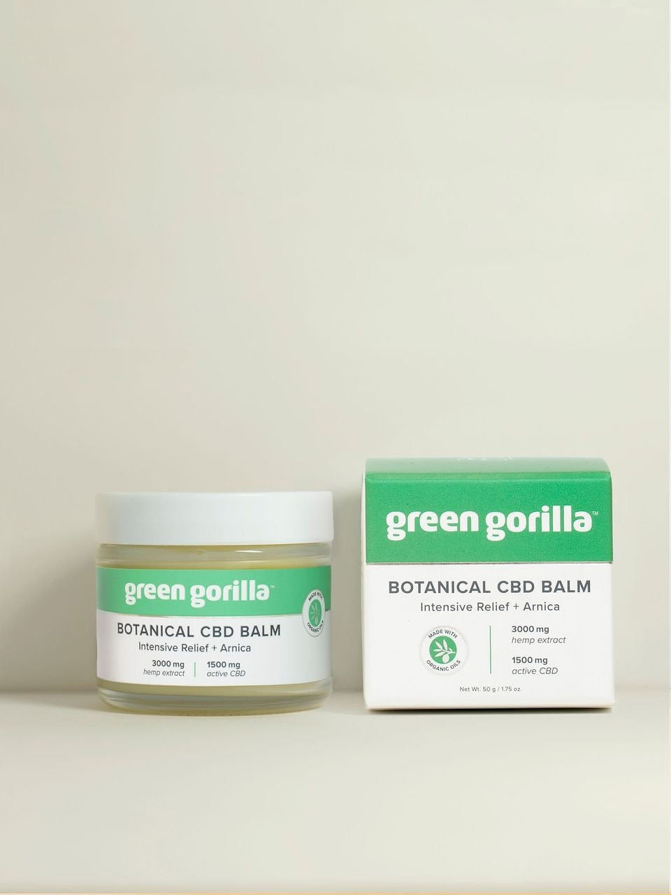 Green Gorilla Botanical CBD Balm-3000mg of Hemp Extract-1500mg of Active CBD