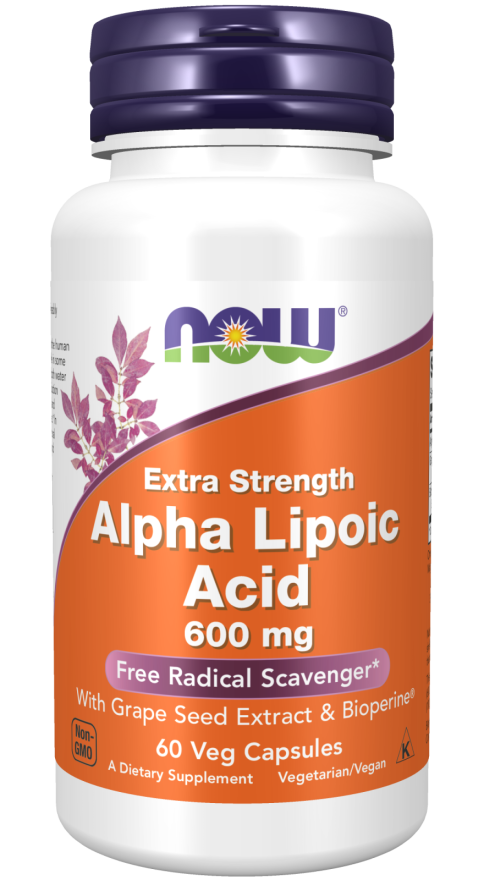 Alpha Lipoic Acid, Extra Strength 600 mg Veg Capsules