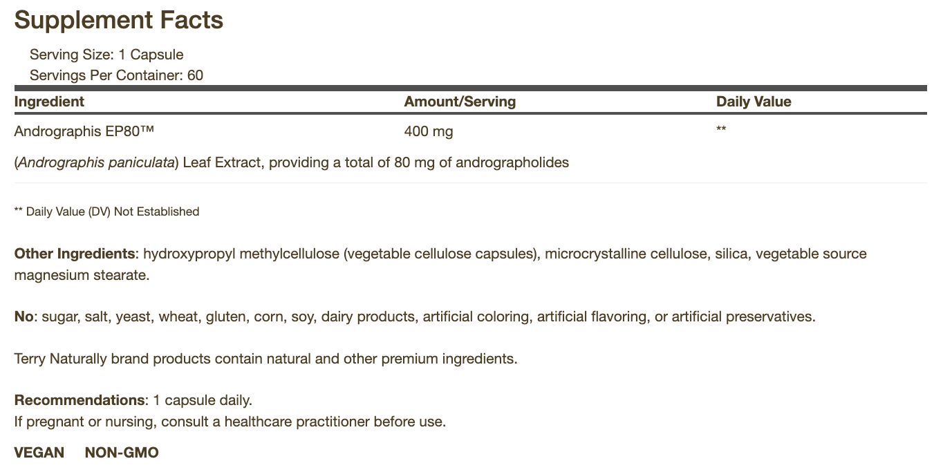 Andrographis EP80™ Extra Strength