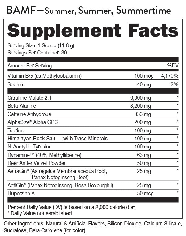 BAMF High Stimulant Nootropic Pre-Workout