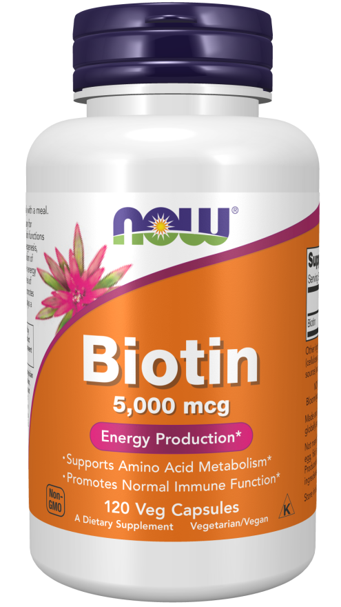 Biotin 5,000 mcg- 120 Veg Capsules